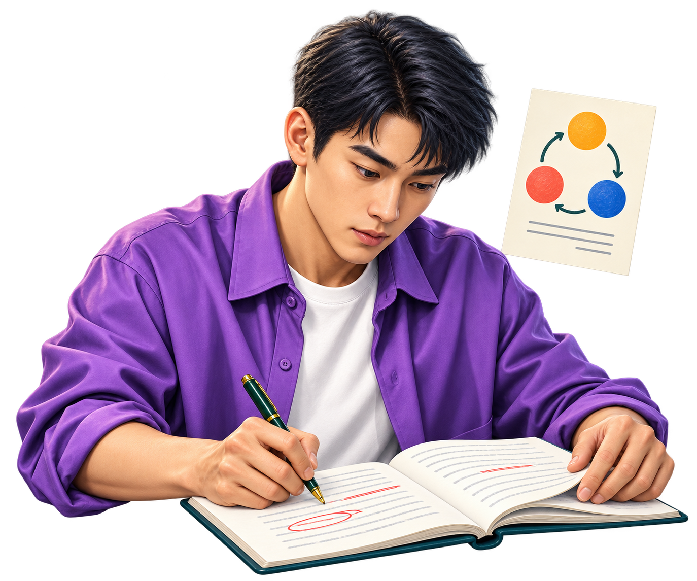EvoWrite writer shaping and refining an outline
